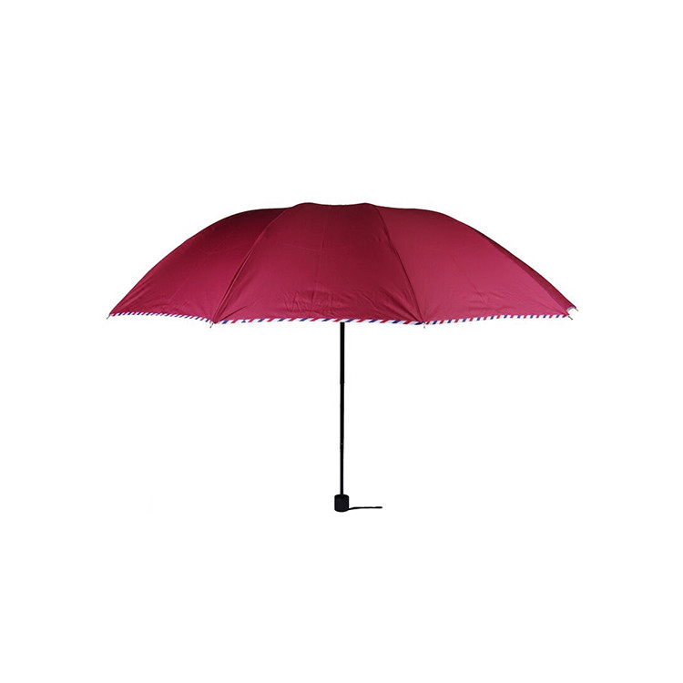 SUT1122 Solid Color Portable Tri-fold Umbrella-51"