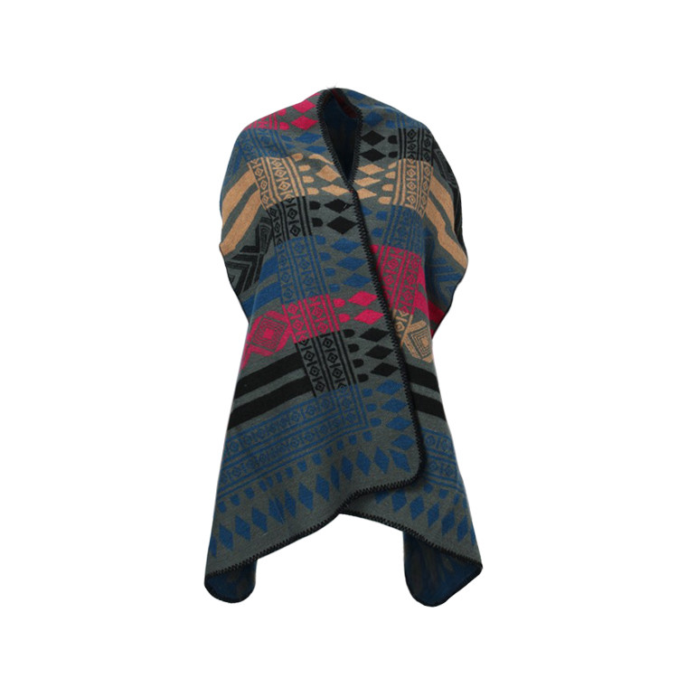 APC1171 Ladies' Classic Geometric Pattern Cloak