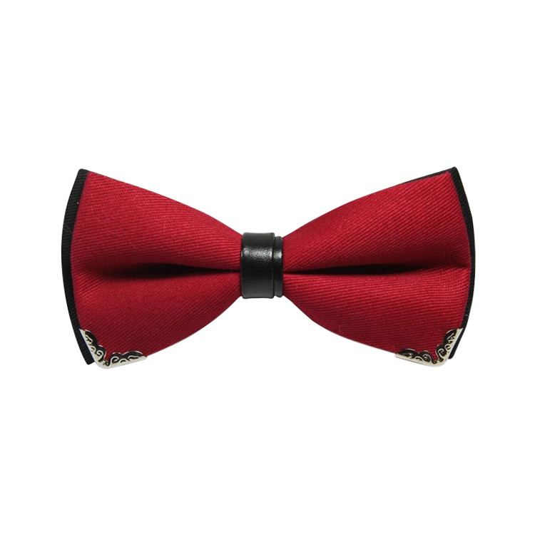 APE1557 Men's Pre-tied Bowtie with Metal Edge