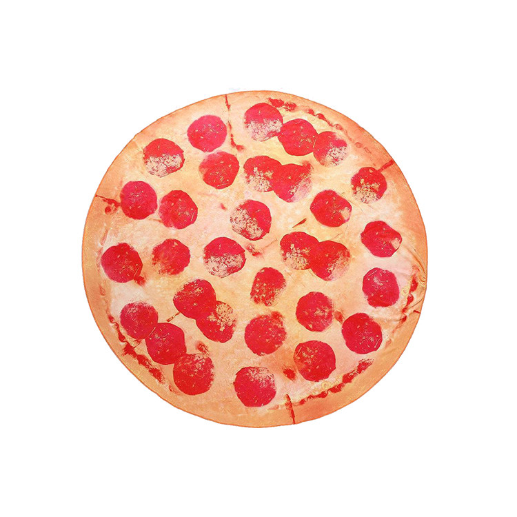 SUB1132 Pizza Round Beach Towel