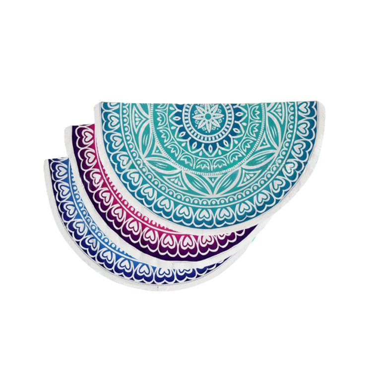 SUB1135 Extra-thick Tassel Round Blanket, Beach Towel, Mat, Carpet