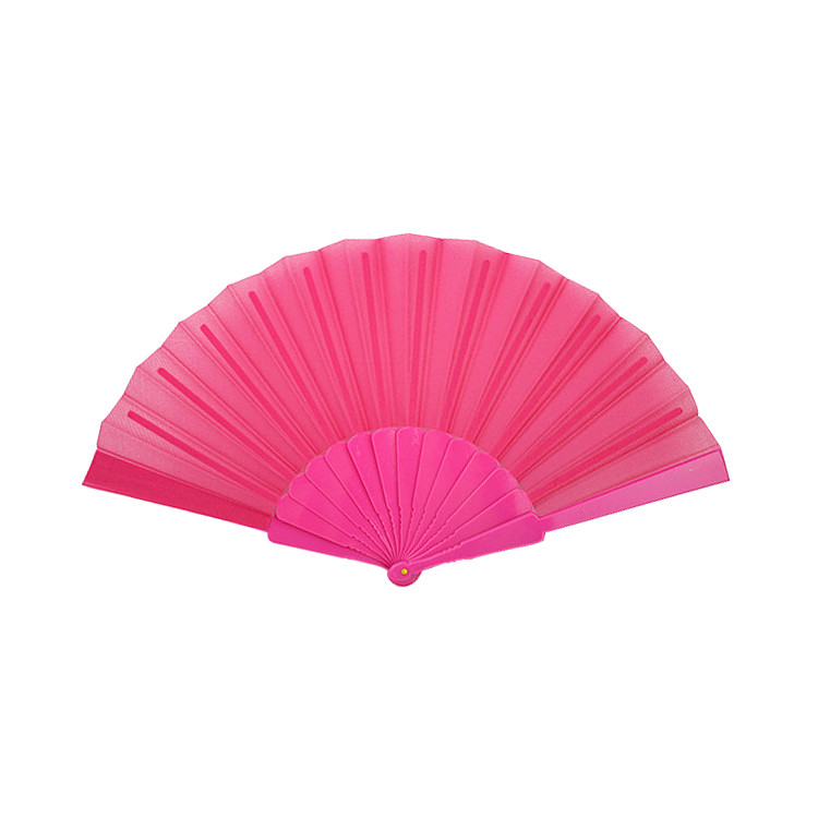 SUF1193 Plastic Solid Color Folding Hand Fan