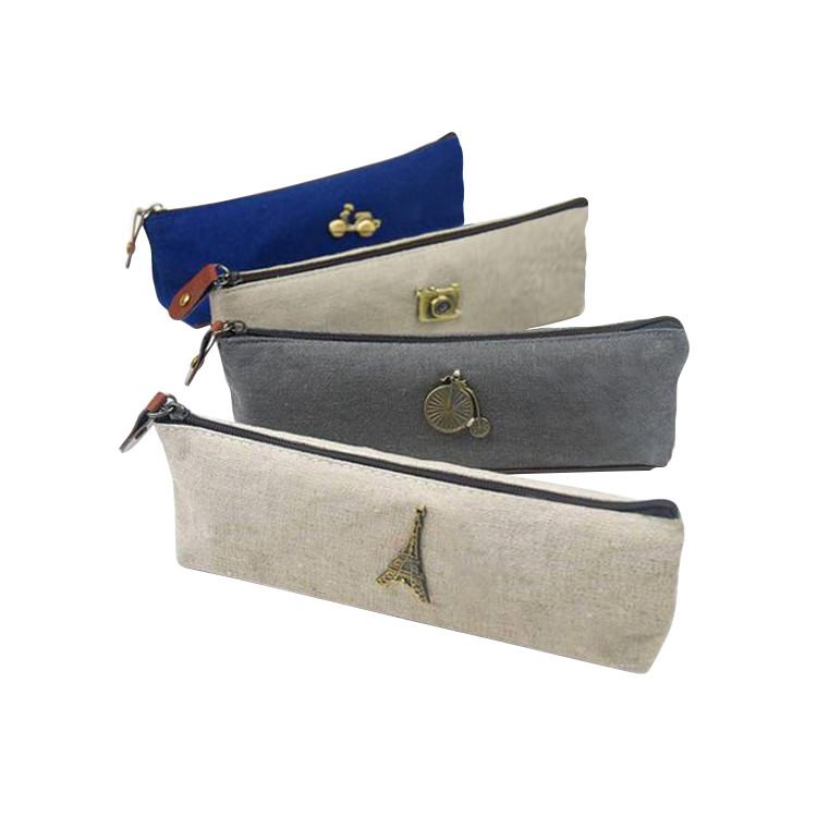 FPH1133Retro-style Pencil Pouch with Ornament