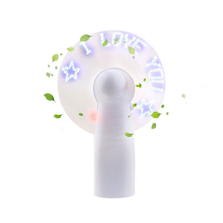 SUF1115 Summer LED Flashing Letters Battery Hand Fan