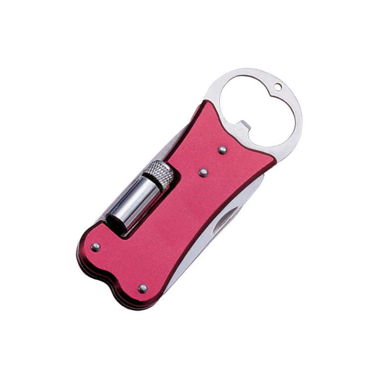 HAO1210 3-in-1 Bottle Opener Multitool with Knife and LED Light