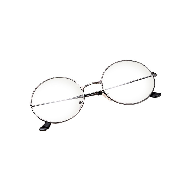 SUS1117 Unisex Retro Metal Frame Clear Lens Round Plain Glasses Eyewear