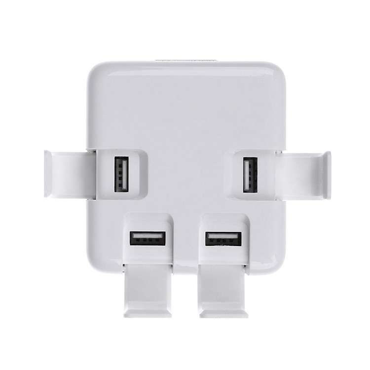 ELC1201 Portable 4 Port USB Charger Adapter with Phone Holder