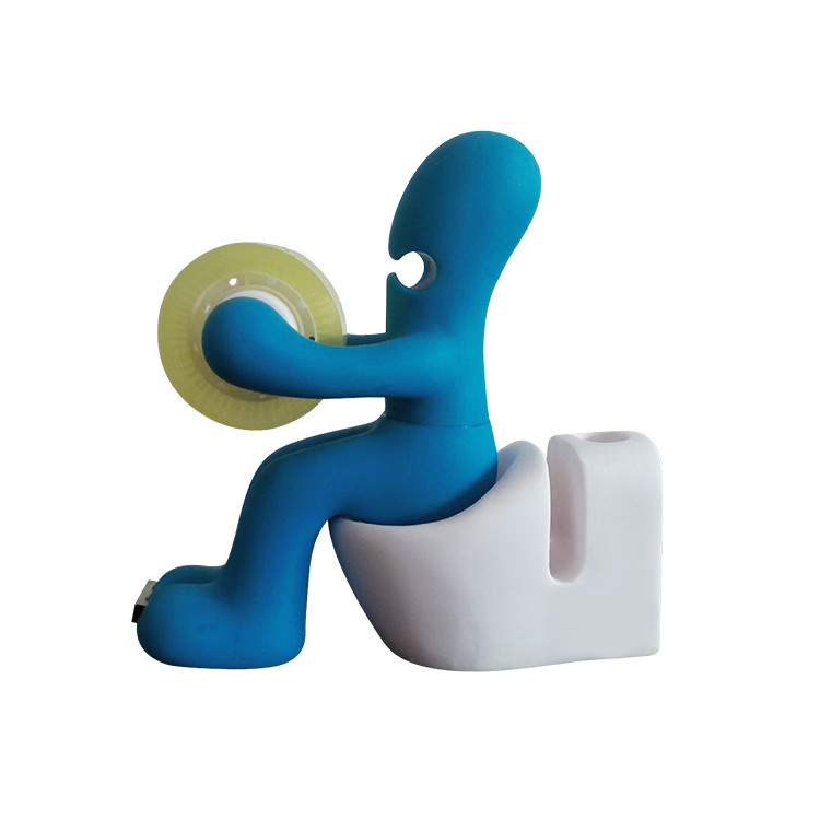 FPE1226 Creative Toilet Guy Tape Dispenser and Pen Holder Combo