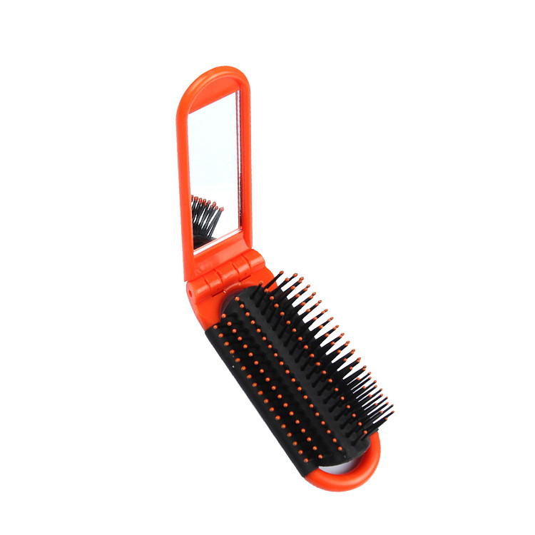 HPC1225 Portable Folding Hairbrush with Mirror