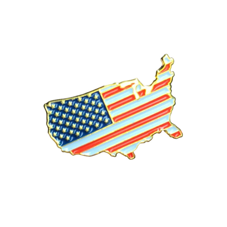 FPM1235 Elegant Lapel Pin with Gold-plate Rim