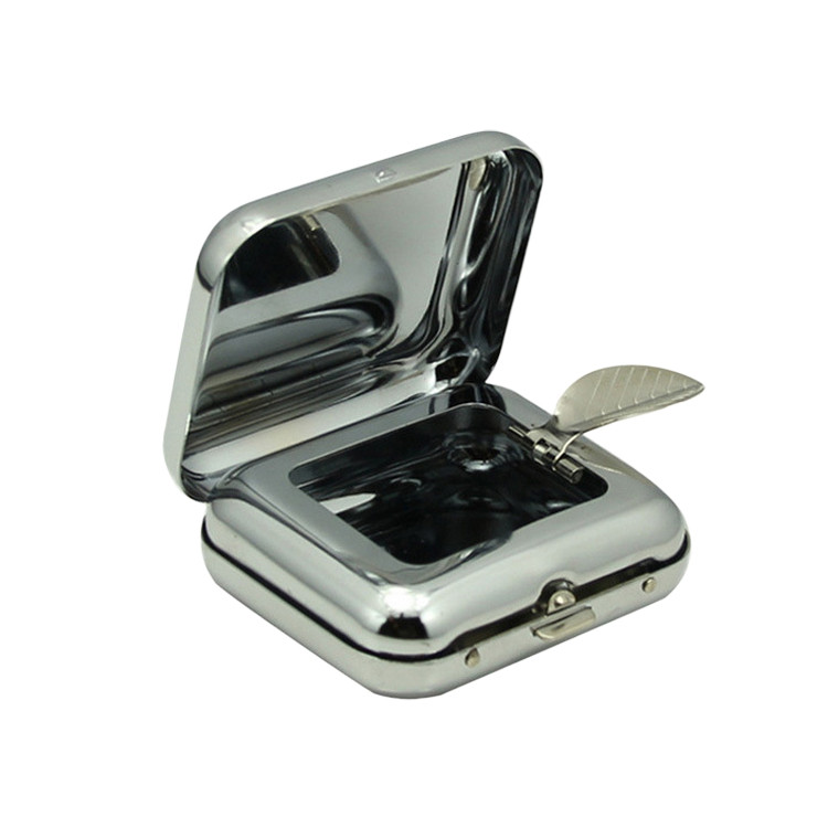 HAA1282 Stainless Flip-opened Square Ashtray