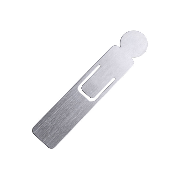 FPE1292 Matte Brushed Stainless Bookmark, Paperclip