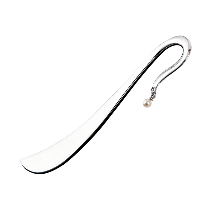 FPE1296 Silver Plated  Bookmark with Loop