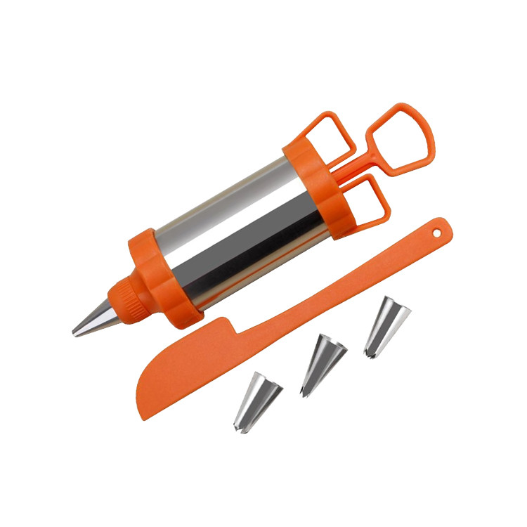 HAC1347 Icing Nozzles Piping Syringe Tool with Butter Spatula