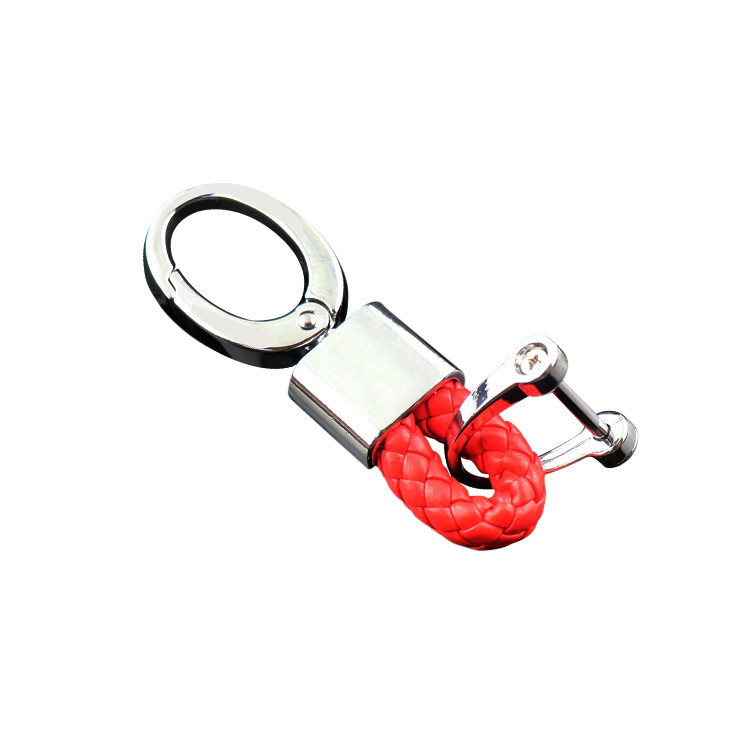 HAA1326 PU Rope Weaving Keychain Pendant