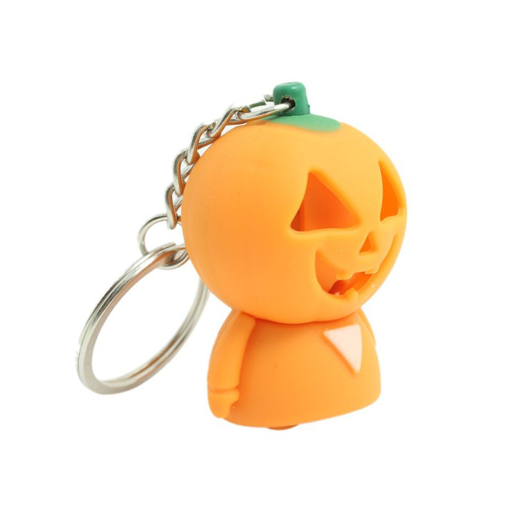 BWR1166 Cartoon Pumpkin Shape LED Light Keychain