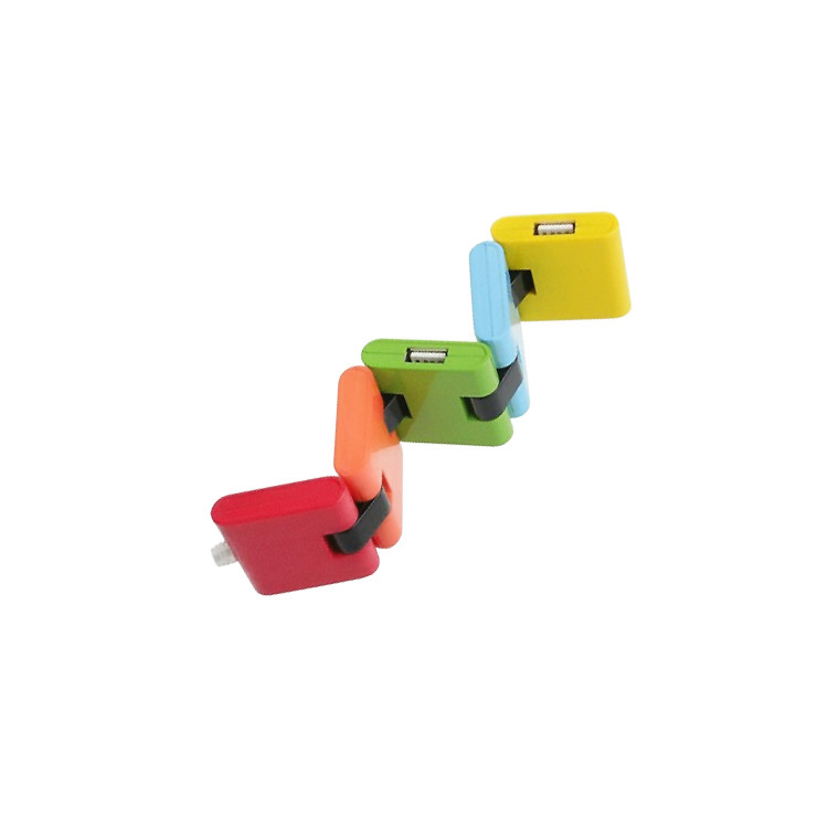 ELB1160 Colorful Folding Block Design USB 4-port Hub
