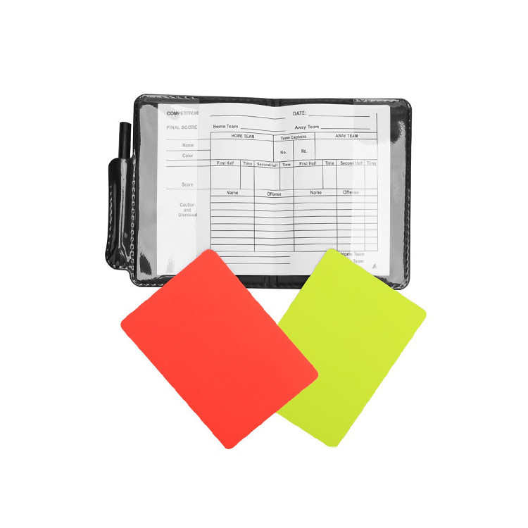 SUE1373 Referee Cards Red, Yellow Sport Wallet Notebook