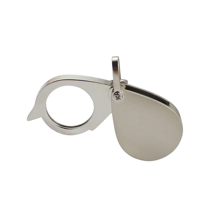 BWR1201 Silver Color Pocket 10X Magnifier Keychain