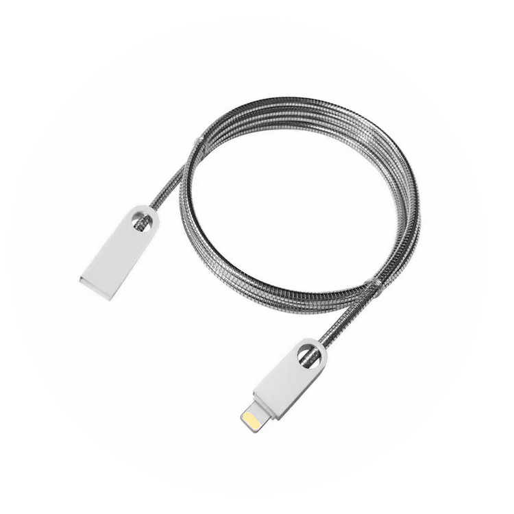 ELC1301 Zinc Alloy Coiled Spring Charging Cable