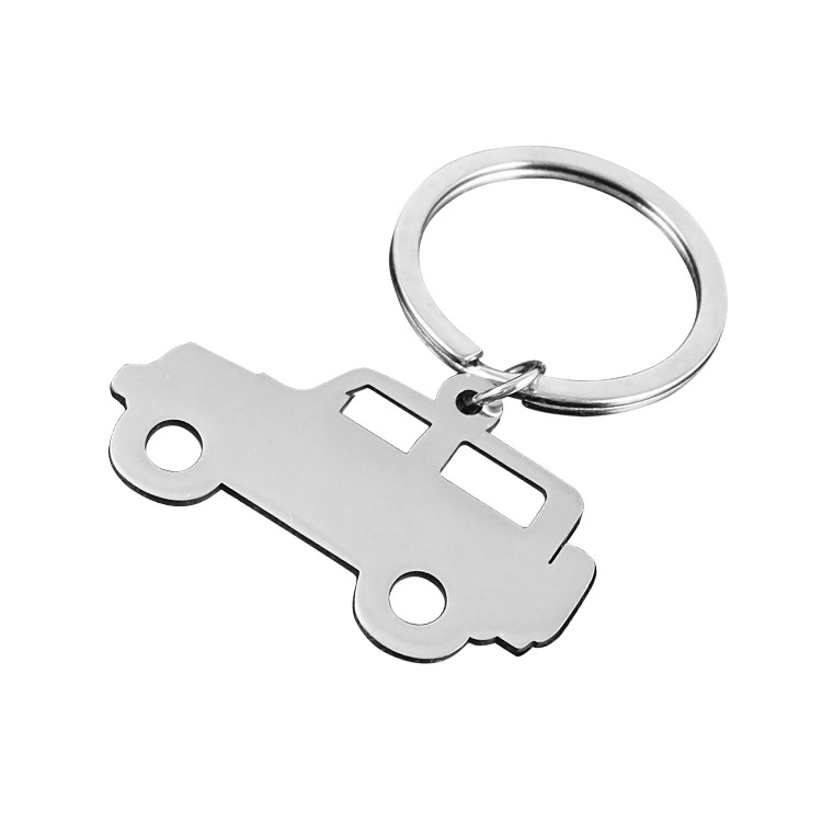 HAA1423 Flat Metal Car-shaped Keychain