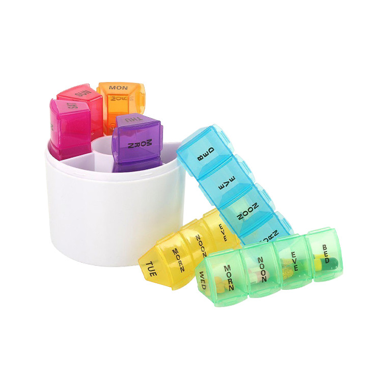 HAL1318 Colorful Weekly Tablet Medicine Pill Dispenser with 28-grid