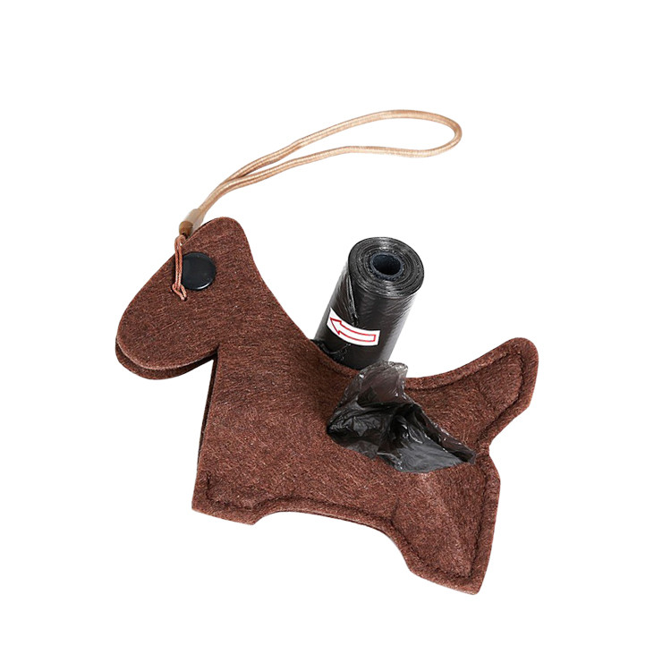 HAP1334 Cartoon Felt Pet Waste Dispenser Pouch