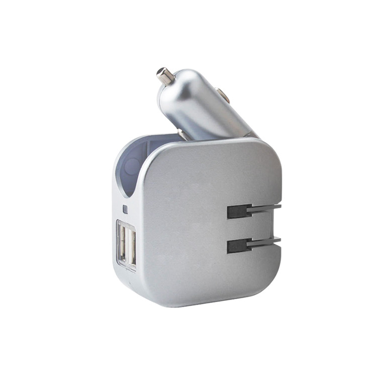 ELC1114 Dual Ports Car Charger with Cigarette Lighter