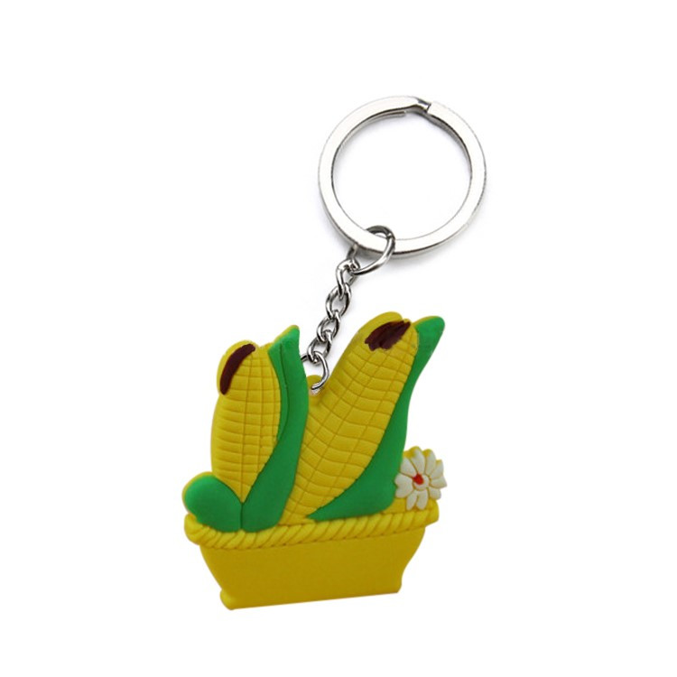BWR1259 Soft PVC Corn Shaped Keychain