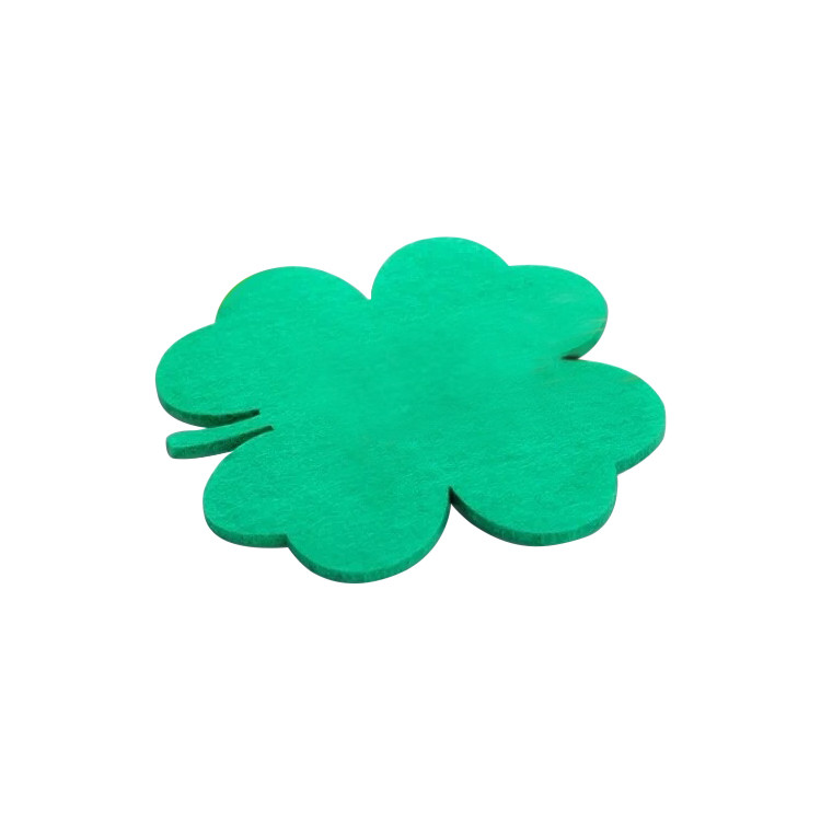 HAD1375 4-leaf Clover Felt Cup Coaster