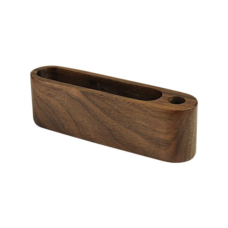 FPE1530 Walnut Wooden Card Holder with Pen Slot