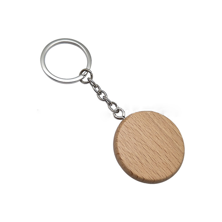 BWR1304 Blank Round Wooden Key Tag