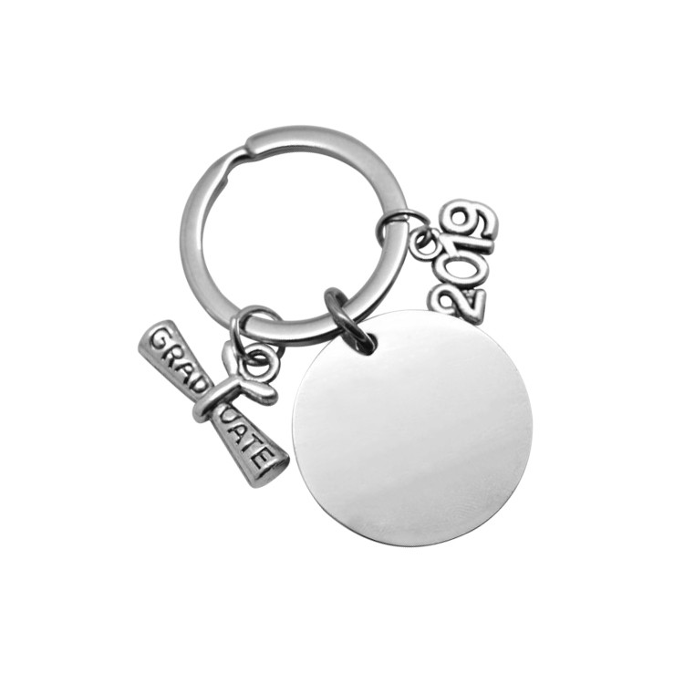 BWR1314 Mirror Finish 2019 Graduation Gift Keychain