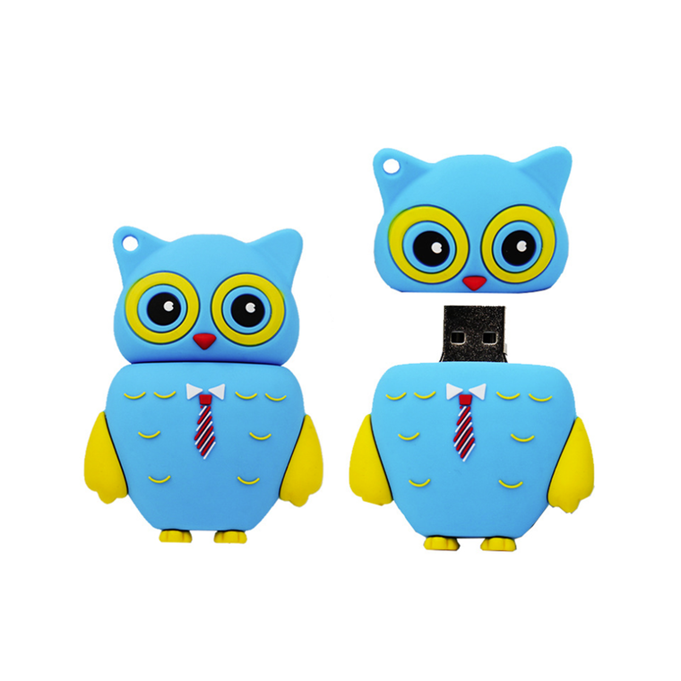 ELS1507 PVC Owl Shape 4GB USB Flash Drive 