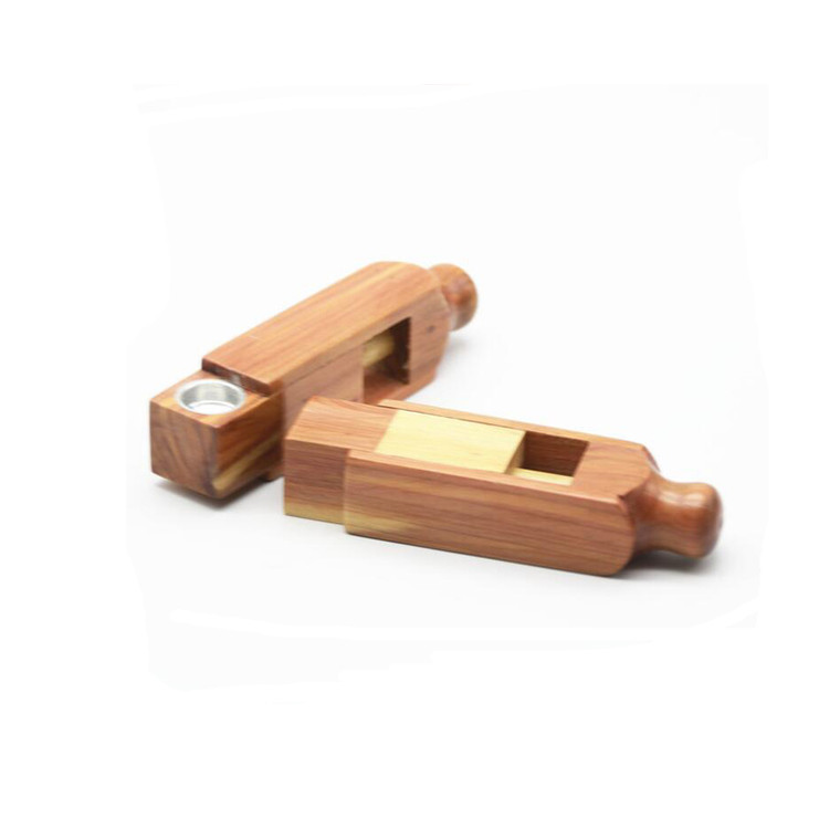 HOM2042 Creative Slip Out Wooden Smoking Pipe