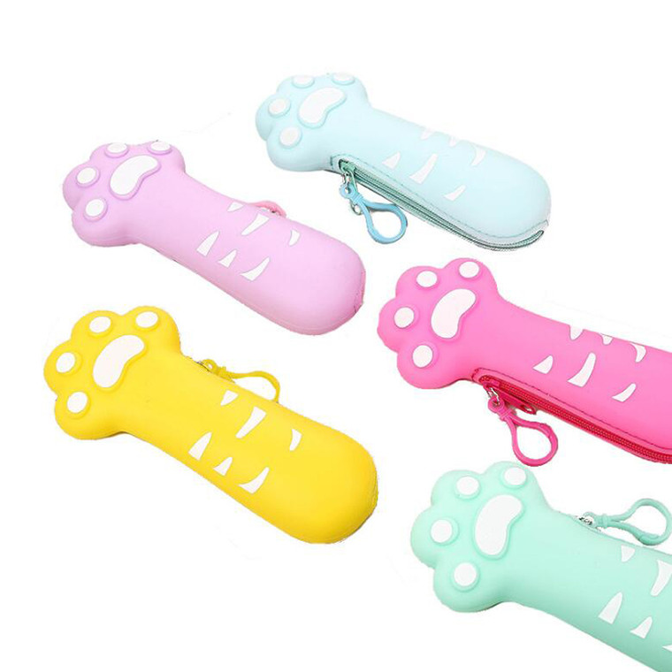 OFF2016 Cat Claw Shape Silicone Pencil Case