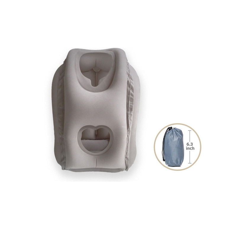 SPO2039 Travel Pillow Sleep Aid, Premium Comfortable Inflatable Portable Head Neck Rest Pillow