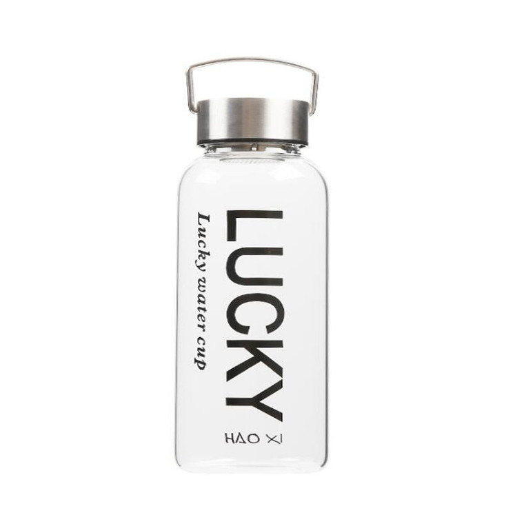 SPO2055 Portable 20 oz Single Layer Glass Water Bottle