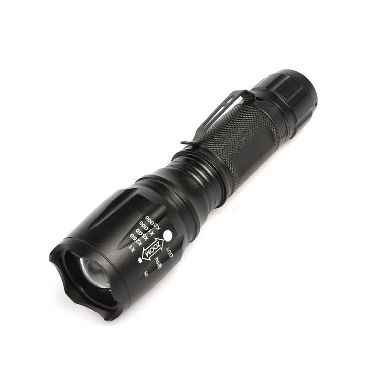 SPO2047 Telescopic Focusing Strong Light Metal Flashlight