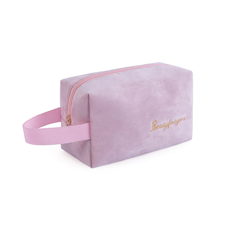 MOR2030 Fashion Plush Cosmetic Bag with Handle