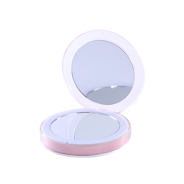 MOR2100 LED Portable Foldable USB Rechargeable Double Sided Makeup Mirror