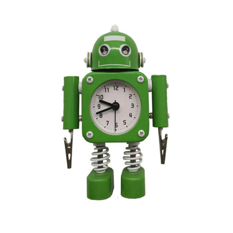 HOM3037 Creative Robot Shape Metal Alarm Clock