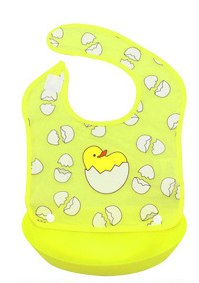 BWB1169 Duck Printed Children Bibs With Magic Tape