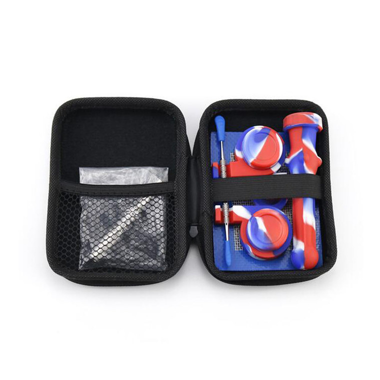 MOR3086 Portable 6 Pieces Silicone Smoking Pipe Kit