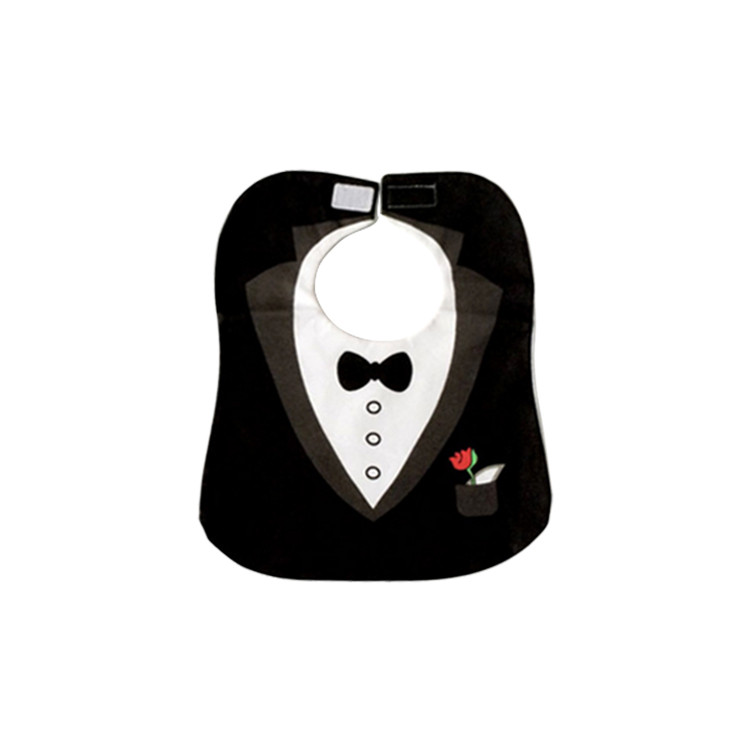 BWB1202 Cotton Disposable Suit Shaped Baby Bibs