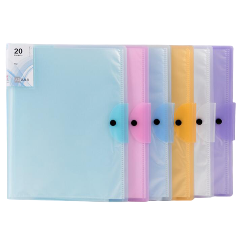 OFF3063 Transparent 20 Pages Student Test Paper Folder