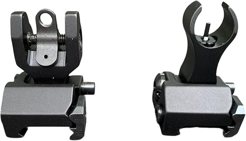 olding Back Up Iron Sight Set – Aircraft Aluminum, Stainless Steel Hardware, Hardcoat Anodized Finish – Flip-Up BUIS Front & Rear Sights Black Edition
