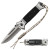5" Black G-10 Handle Assist Open Folding Knife with Paracord (Free laser engraving)