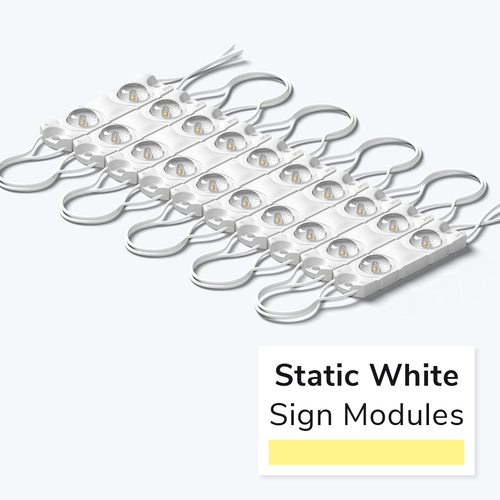 Static White LED Sign Modules