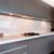 kitchen under cabinet lighting with LED puck lights